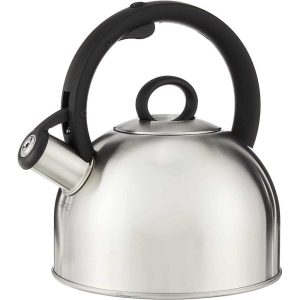 Tea Kettle, Aura 2-Quart, Stainless Steel – 2 Quarts  |  Tea Kettle Coffee & Tea Silver