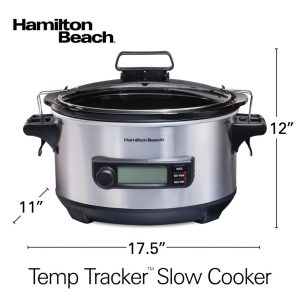 Temp Tracker 6-quart Slow Cooker  |  Slow Cookers Kitchen Appliances Silver