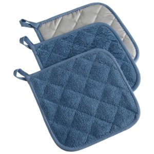 Terry Potholder – Blue S/3  |  Kitchen Tools Kitchen Tools Blue