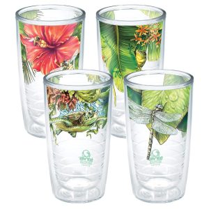 Tervis Recycled Made in USA Double Walled Insulated Travel Tumbler, Assorted Nature – 16oz – 4pk  |  Drinking Glasses Dinnerware Drinking Glasses