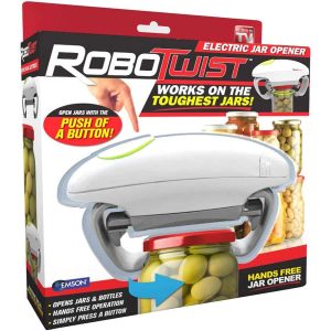 The Original Robo Twist Jar Opener,  Handsfree Easy Jar Opener, White  |  Kitchen Tools Kitchen Tools Kitchen Tools