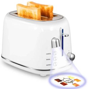 Toaster 2 Slice, Projection Stainless Steel Toasters with Bagel  |  Toaster Ovens Kitchen Appliances Toaster Ovens