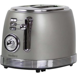 Toaster 2 Slice Retro-Styled Stainless Steel with 4 Functions and 6 Shade Settings, 850-Watts, Gray  |  Toasters Kitchen Appliances Grey