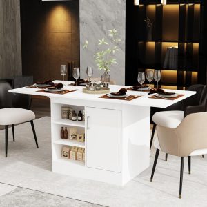 Transformative Sleek Multi-Functional Island Expandable Dining Feature  |  Bar Tables Bar Tables Bar Tables