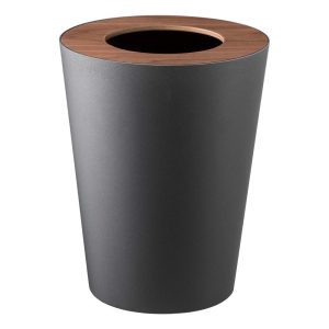 Trash Can – Two Styles, Steel & Wood  |  Kitchen Trash Cans Kitchen Storage Black, White