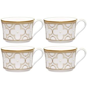 Trefolio Gold Set Of 4 Tea Cups, 7-1/2 Oz.  |  Cups Cups Cups