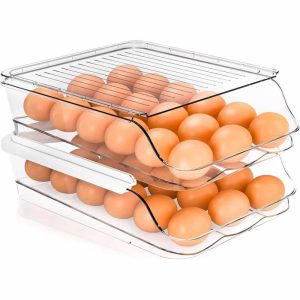 Utopia Kitchen Rolling Egg Container  |  Kitchen Canisters Kitchen Canisters Clear