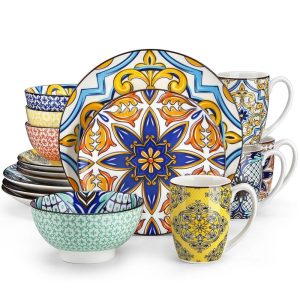 Vancasso Boho Porcelain 16-piece Dinnerware Set  |  Dinnerware Sets Dinnerware Dinnerware Sets