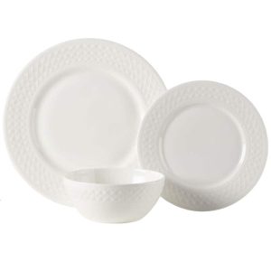 Vegan Bone Patterson 12PC Dinnerware Set, Service for 4  |  Dinnerware Sets Dinnerware Dinnerware Sets