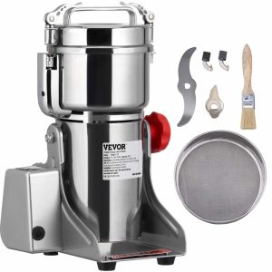 VEVOR 700g 1000g 2500g Commercial Spice Grain Mill Grinder High-Speed 2500W to 3750W Stainless Steel Pulverizer Powder Machine  |  Food Processors Food Processors Food Processors