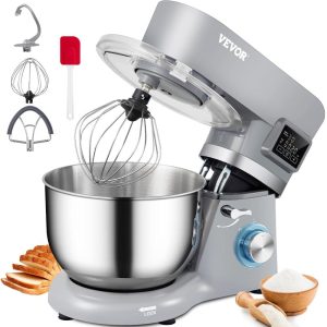 VEVOR Stand Mixer 660W 5.8Qt Electric Dough Mixer 6 Speeds LCD Screen Timing – 5.5 L  |  Mixers Kitchen Appliances Mixers