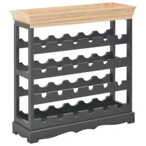 viL Wine Cabinet Black 27.6″x8.9″x27.8″ MDF  |  Wine Racks Kitchen Storage Black