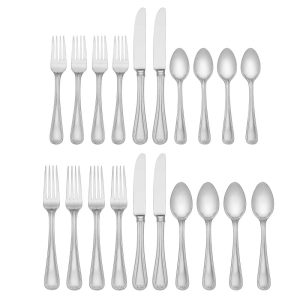 Vintage Jewel Silver Stainless Steel 5-piece Flatware Place Setting (Service for 4)  |  Flatware Dinnerware Flatware