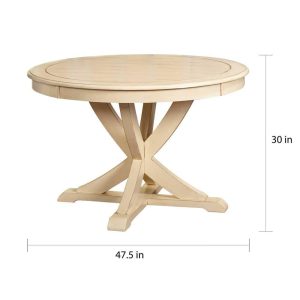 Vintner Round Country-style Dining Table  |  Kitchen and Dining Tables Kitchen & Dining Tables Brown, Grey, White