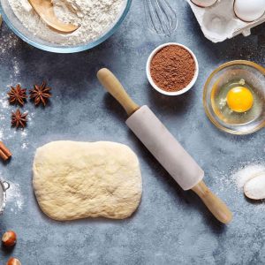 Vivace White Marble Wood Rolling Pin  |  Bakeware Bakeware Bakeware