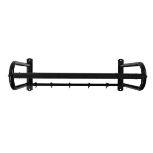 Wall-Mounted Kitchen Pot Rack with 6 Hooks  |  Pot Racks Kitchen Storage Black