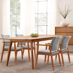 Walnut Upholstered Dining Chairs Solid Wood Arm Chair  |  Kitchen and Dining Chairs Kitchen & Dining Chairs Beige, Black, Grey