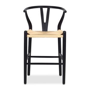 Weave Counter Stool – Solid Wood Frame  |  Counter and Bar Stools Counter & Bar Stools Black, Brown, Natural, White