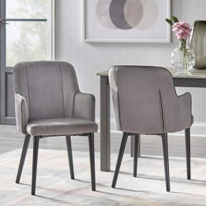 Welland Dining Arm Chair (Set of 2)  |  Kitchen and Dining Chairs Kitchen & Dining Chairs Grey