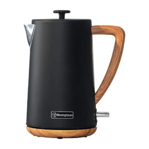 Westinghouse 1.7 L Electric Kettle – Faux Wood  |  Tea Kettle Coffee & Tea Black