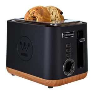 Westinghouse – 2 Slice Toaster – Faux Wood Series  |  Toaster Ovens Kitchen Appliances Black