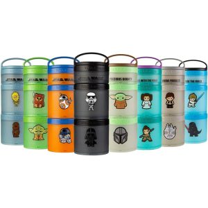 Whiskware Star Wars Stackable Snack Pack Containers – One Size  |  Food Storage Containers Food Storage Containers Black, Blue, Brown, Gold, Green, Grey, Purple