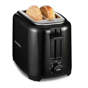 Wide-Slot 2 Slice Toaster, Black, 22215PS  |  Toasters Kitchen Appliances Black