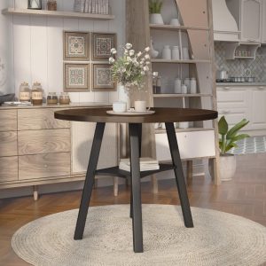 Winnie Farmhouse 47-inch Wood Drop Leaf Round Counter Height Table by   |  Bar Tables Bar Tables Bar Tables