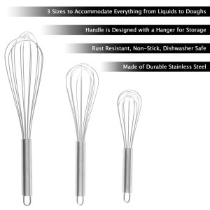 Wire Whisk 3 Piece Set  |  Kitchen Tools Kitchen Tools Kitchen Tools