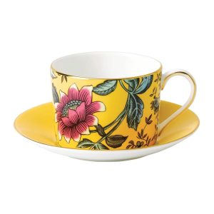 Wonderlust Yellow Tonquin Teacup and Saucer Set  |  Cups Cups Cups