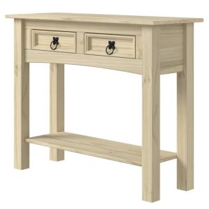 Wood Hall Table Console 2 Drawers Corona | Furniture Dash – N/A  |  Buffets and Sideboards Buffets & Sideboards Brown, Grey, Natural, White