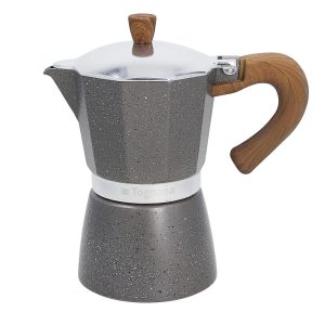 Wood & Stone Style Stovetop Coffee, 6-Cup Espresso Moka Pot  |  Espresso Machines Coffee & Tea Espresso Machines