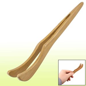 Wooden Curved Tip Tea Tongs Kitchen Tongs Utensil 7 Inch Wood Color – Wood Color  |  Mugs Dinnerware Mugs