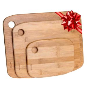 Wooden Cutting Boards for Kitchen – Bamboo Chopping Board Set of 3  |  Cutting Boards Cutting Boards Brown