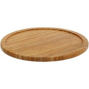 Ybmhome Bamboo Lazy Susan Single Turntable  |  Pantry Organizer Kitchen Storage Brown