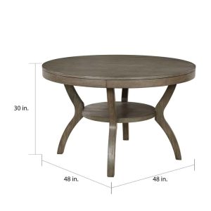 Yuma Rustic 48-inch Grey Wood Round Dining Table  |  Kitchen and Dining Tables Kitchen & Dining Tables Grey