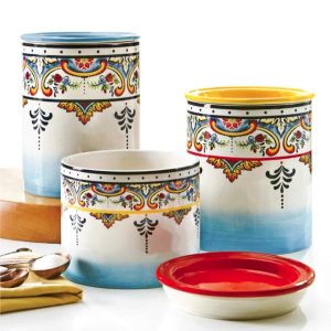 Zanzibar 3 Piece Canister Set – Assorted Sizes  |  Kitchen Canisters Kitchen Canisters Kitchen Canisters