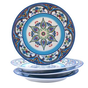 Zanzibar 4 Piece Dinner Plate Set – 10.63 in. x 10.63 in. x 1.1 in.  |  Plates Dinnerware Multi