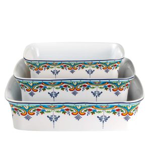 Zanzibar Stoneware Baking Dishes Set of Three  |  Bakeware Bakeware Bakeware