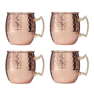 20 Oz Hammered Copper Moscow Mule Mugs, Set Of 4  |  Serveware Dinnerware Serveware