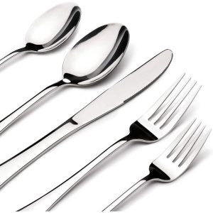 40/60 Piece Heavy Duty Stainless Steel Flatware Set,Silverware Set for 8/12  |  Flatware Dinnerware Flatware