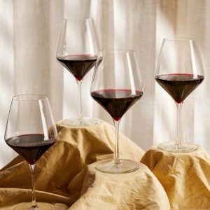 Greenwich Red Wine Glasses, 24-ounce, Set of 4  |  Wine Glasses Dinnerware Clear