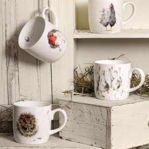 Royal Worcester Wrendale Designs Mug Wildlife Animals  |  Mugs Dinnerware Brown, Multi, White