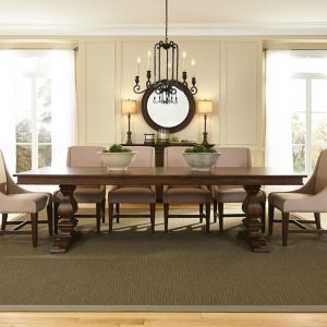 Armand Antique Brownstone Trestle Table  |  Kitchen and Dining Tables Kitchen & Dining Tables Brown