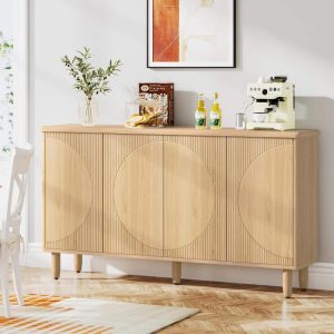 White Storage Cabinet Modern Sideboard Buffet Table  |  Buffets and Sideboards Buffets & Sideboards Black, White