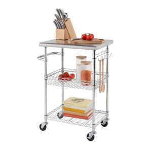 EcoStorage 24″ Stainless Steel Kitchen Cart, NSF, Chrome  |  Kitchen Carts Kitchen Carts Kitchen Carts