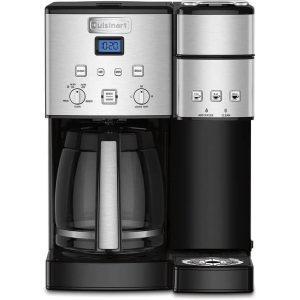 SS-15 Maker Coffee Center 12-Cup Coffeemaker and Single-Serve Brewer, Silver (Renewed)  |  Single Serve Coffee Makers Coffee & Tea Black